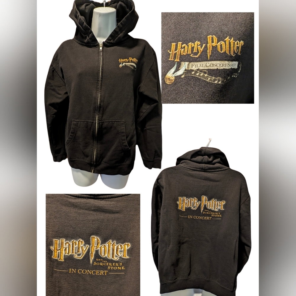 Harry Potter Film Concert Zip Up hoodie.Youth sizing. Black sweatshirt